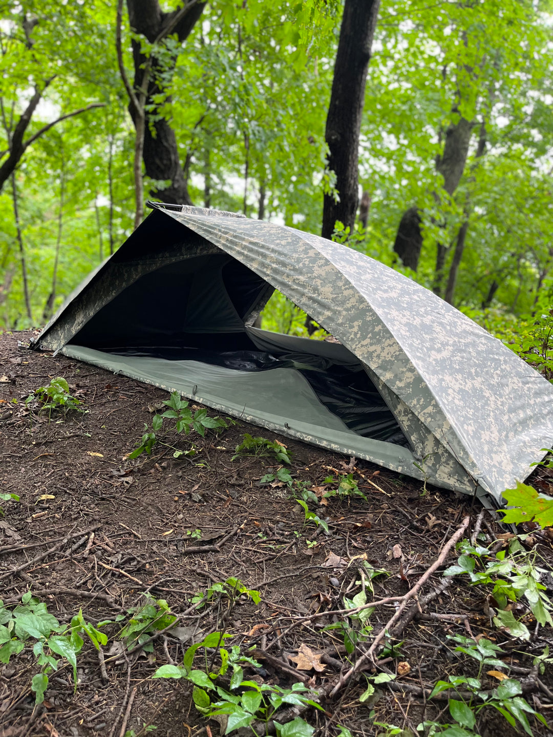 military shelter tent U.S. Military ICS Individual Combat Shelter – 1-Person Tent (Woodland or Universal Camo) – ORC Industries, Inc
