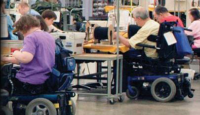 People Sewing In Wheelchairs