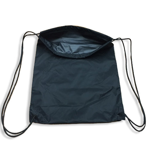 Black Nylon Drawstring Bag